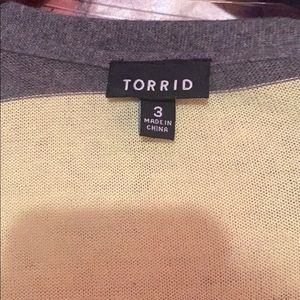 torrid Sweaters - Torrid Gray and Yellow striped cardigan torrid Sweaters - Torrid Gray and Yellow striped cardigan